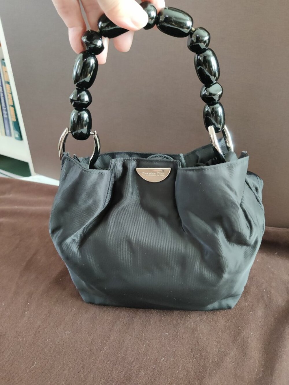 Cute! Satin-y Small Evening Bag in BLACK
